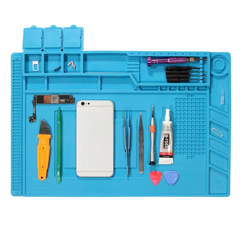IPARTSEXPERT Heat Insulation Magnetic Screw Keeper Silicone Mat Cell Phone Maintenance Platform Pad - 1