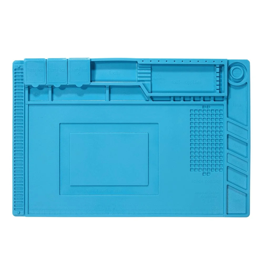 IPARTSEXPERT Heat Insulation Magnetic Screw Keeper Silicone Mat Cell Phone Maintenance Platform Pad - 3