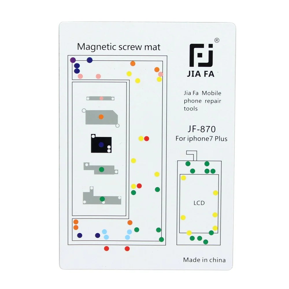 JF-870 Magnetic Screw Mat Mobile Phone Repair Tool for iPhone 7 Plus 5.5 inch - 1