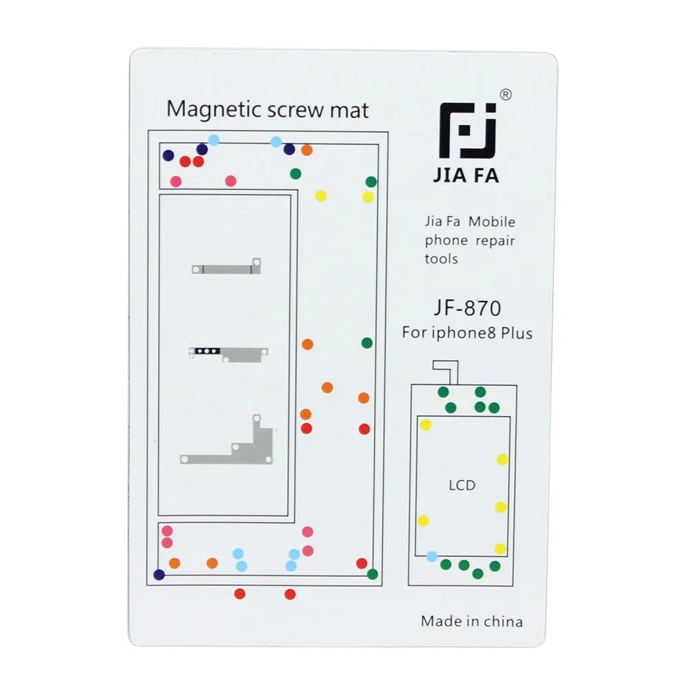 JF-870 Magnetic Screw Pad Mobile Phone Repair Tool for iPhone 8 Plus - 1