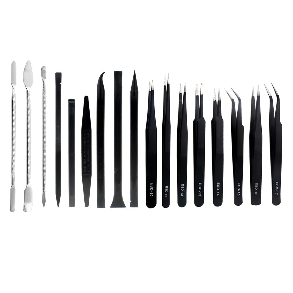 JF-8169 17 in 1 Mobile Phone Opening Pry Tool Tweezers Crowbars Repair Kit - 1