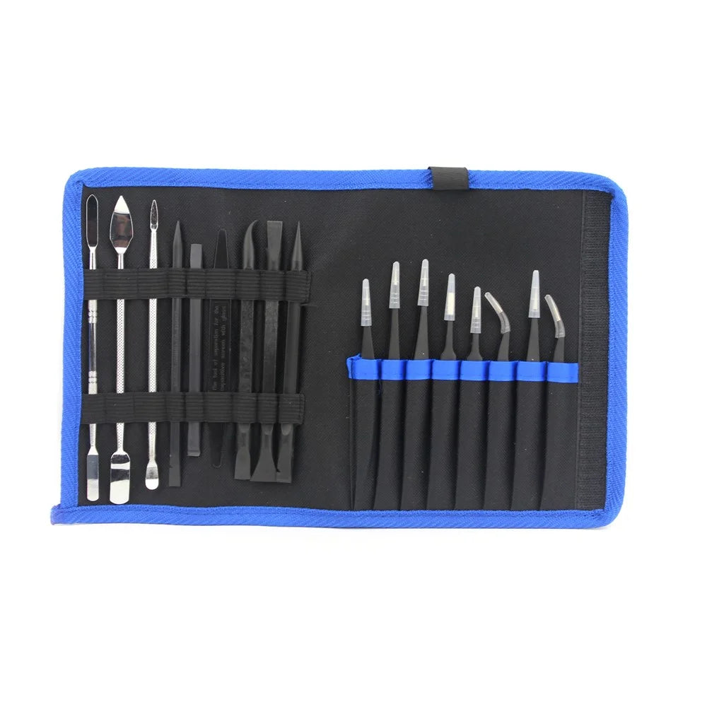 JF-8169 17 in 1 Mobile Phone Opening Pry Tool Tweezers Crowbars Repair Kit - 5