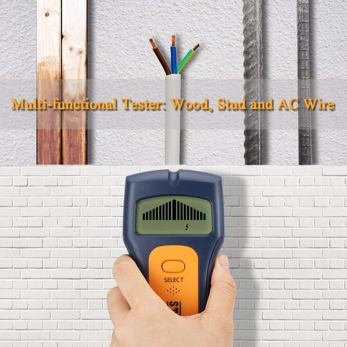 TS79 Handheld 3 in 1 Stud Finder Wire Metal Wood Detector Wall Scanner with LCD Display - 4