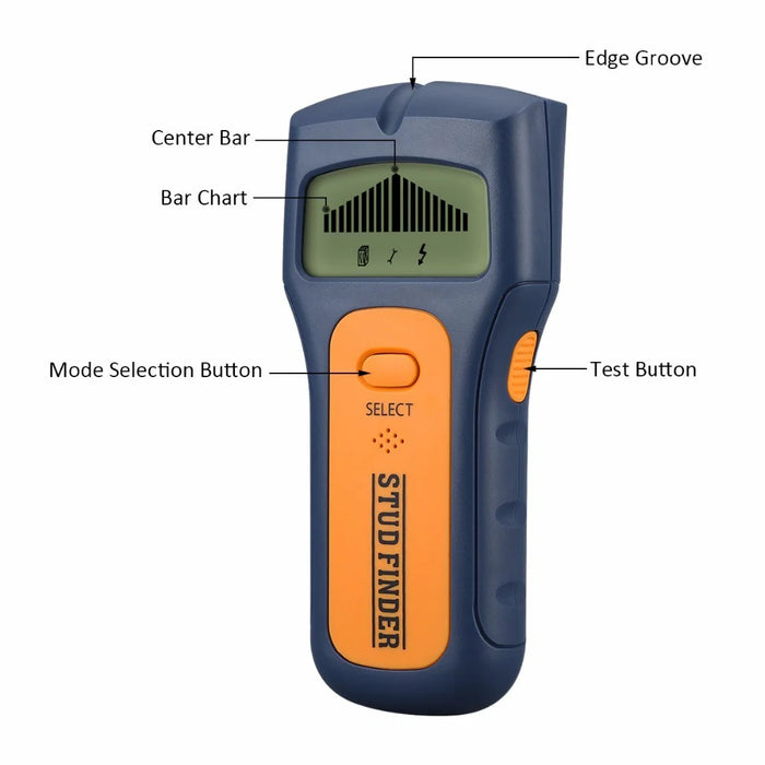 TS79 Handheld 3 in 1 Stud Finder Wire Metal Wood Detector Wall Scanner with LCD Display - 5