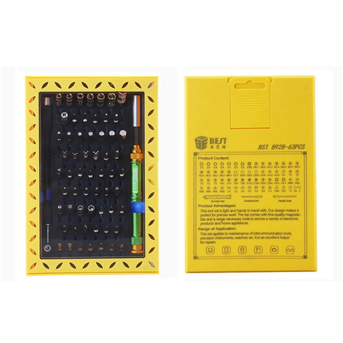 BEST BST-8928 63 in 1 Multi-functional Precision Screwdriver Bit Driver Tools Set - 6