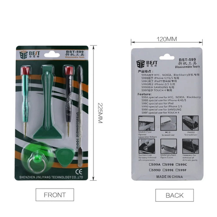 BEST BST-599 6 in 1 Screwdriver Disassemble Tool Set - 6