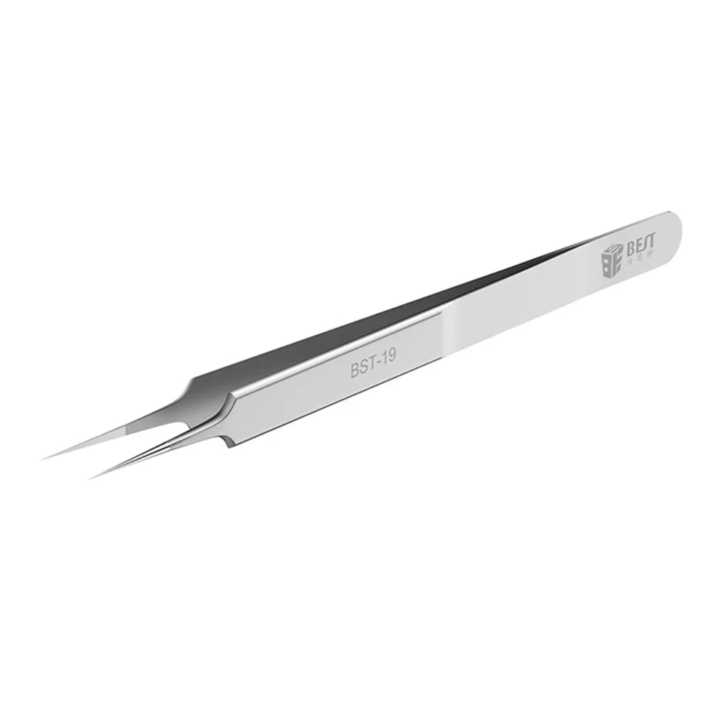 BST-19 Professional Jumper Wire Fingerprint Repair Stainless Steel Tweezers - 6