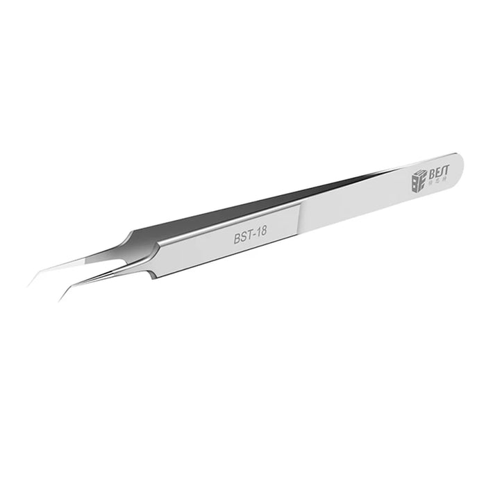 BST-18 Curved Tip Fingerprint Jump Wire Tweezer for Phone Mainboard Maintenance - 6
