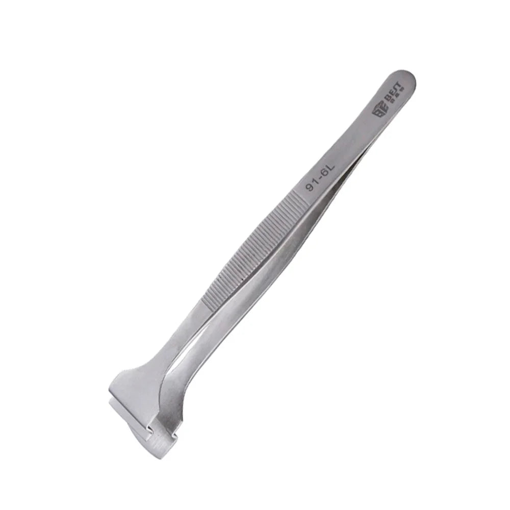BST-91-6L SA Professional Wafer Repair Stainless Steel Tweezers - 1