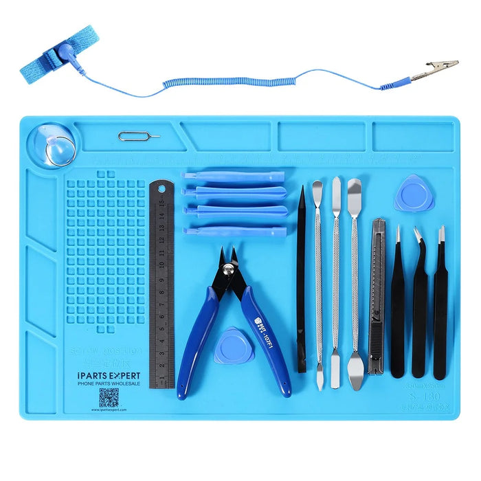 78-in-1 Professional Electronics Repair Tool Kit with Magnetizer Demagnetizer, Pliers, Repair Mat - 4