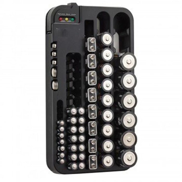 72 Various Sizes Holes Battery Organizer Storage Case with Removable Battery Tester - 4