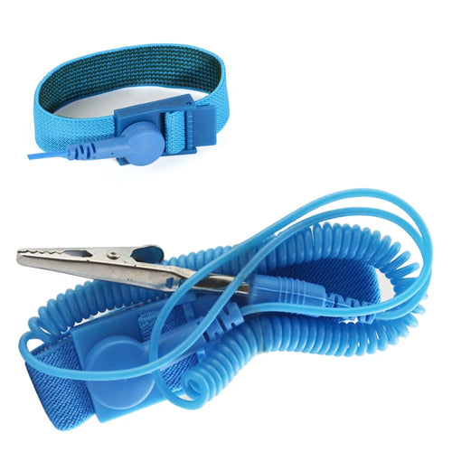 BST Anti Static ESD Wrist Strap Grounding Adjustable Elastic Bracelet - Blue - 1