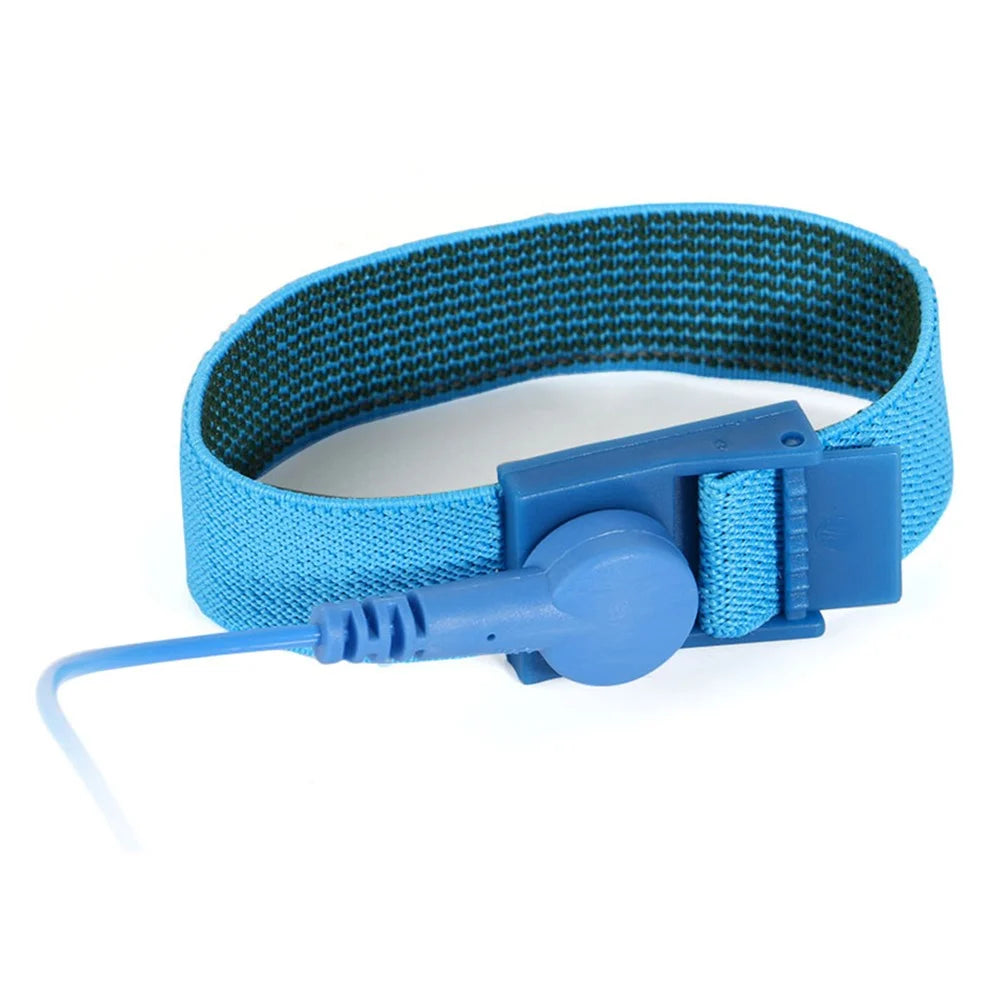 BST Anti Static ESD Wrist Strap Grounding Adjustable Elastic Bracelet - Blue - 4