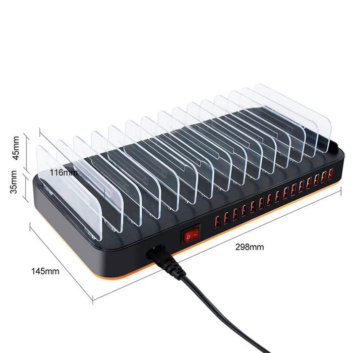 BEST 15 USB Ports Charging Station Charging Bracket for Phone Tablet - CN Standard Plug - 3