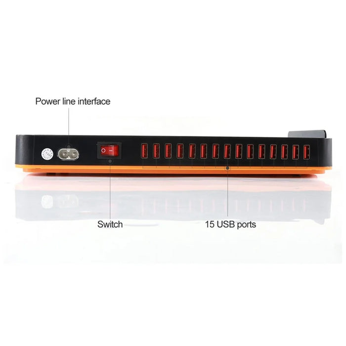 BEST 15 USB Ports Charging Station Charging Bracket for Phone Tablet - CN Standard Plug - 4