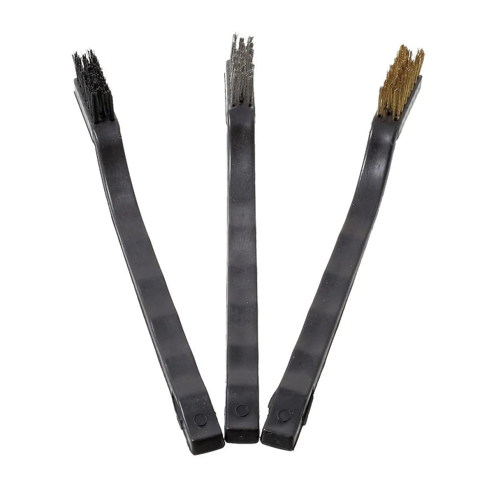 3-Pieces Wire Brush Set for Cleaning Welding Slag Rust and Outdoor Grills - 2