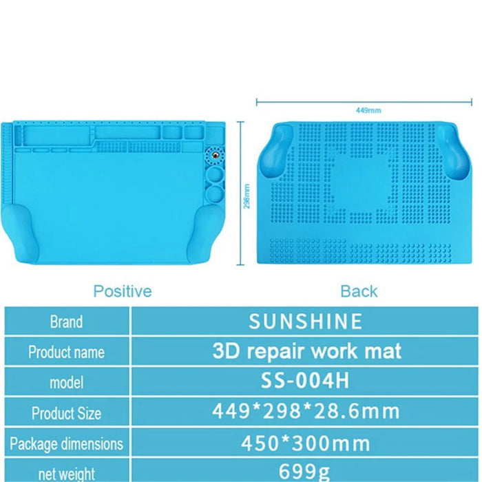 Heat Insulation Silicone Pad Soldering Station Mat Maintenance Platform for Phone Repair - 2