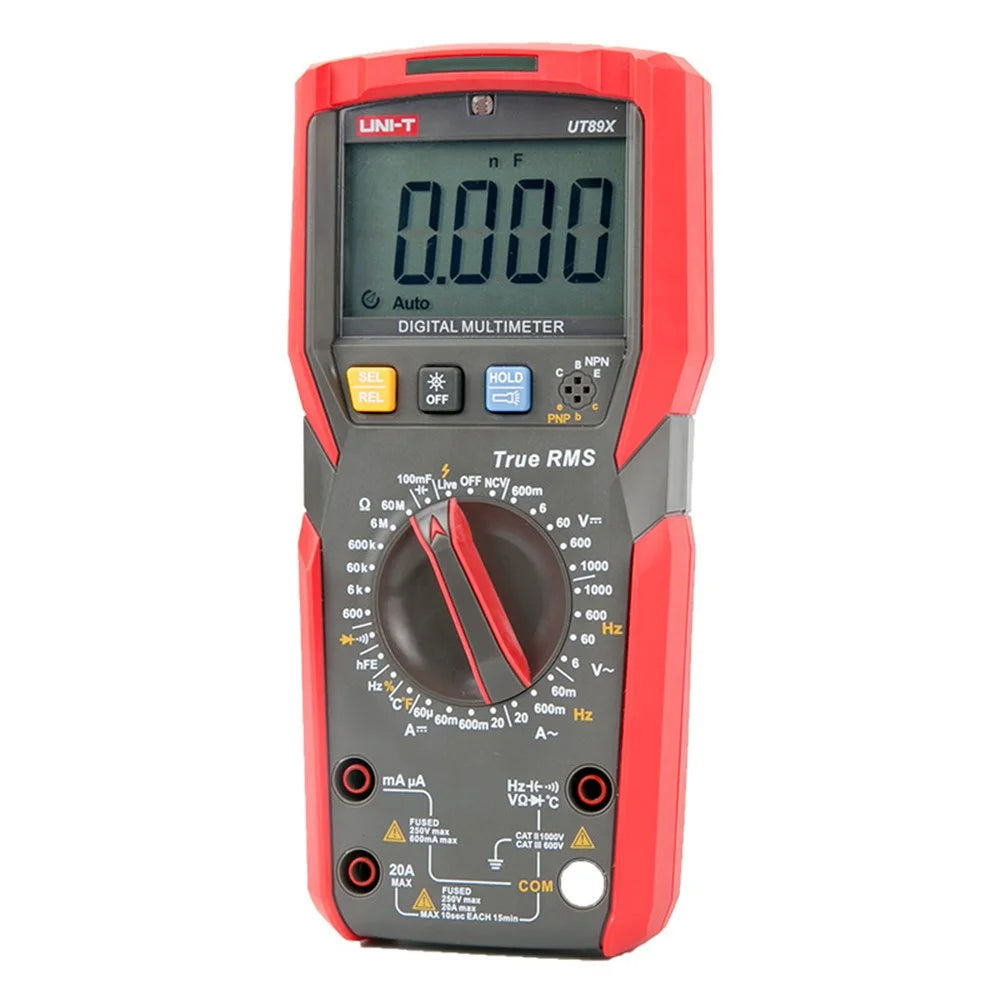 UNI-T UT89X Digital Multimeter True RMS Tester AC DC Voltmeter Ammeter 1000V 20A Capacitance Frequency Resistance LED Measure - 1