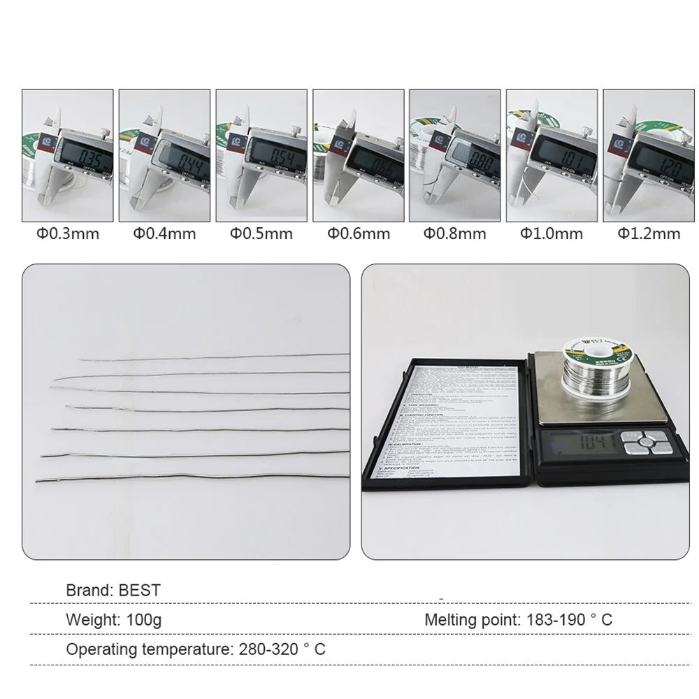 BEST Sn60Pb40 Flux Core Solder Wire - 0.3mm x 100g - 4