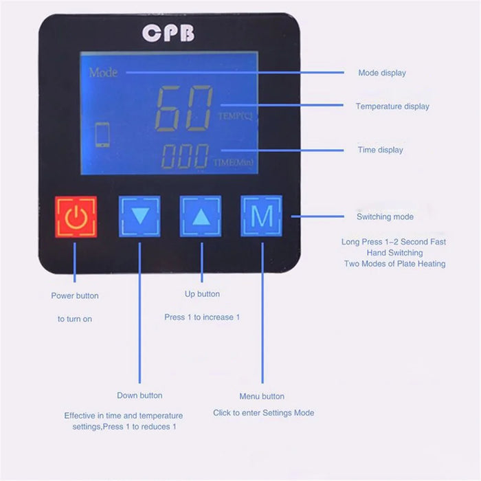 110V/220V CPB LCD Screen Separate Heating Separator Repair Tool - Size: 380 x 220 x 7mm - 5