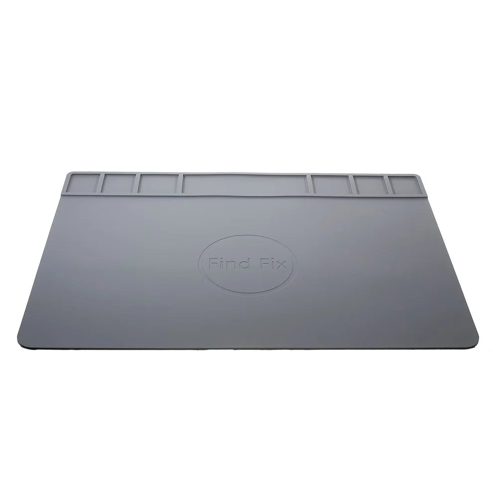 Professional Magnetic Screw Keeper Silicone Mat Cell Phone Maintenance Platform - Grey - 1
