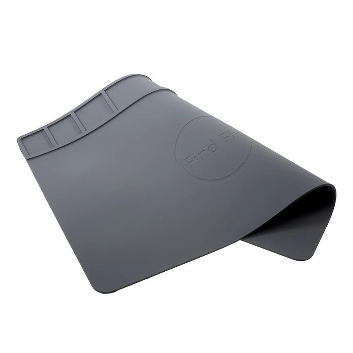 Professional Magnetic Screw Keeper Silicone Mat Cell Phone Maintenance Platform - Grey - 3