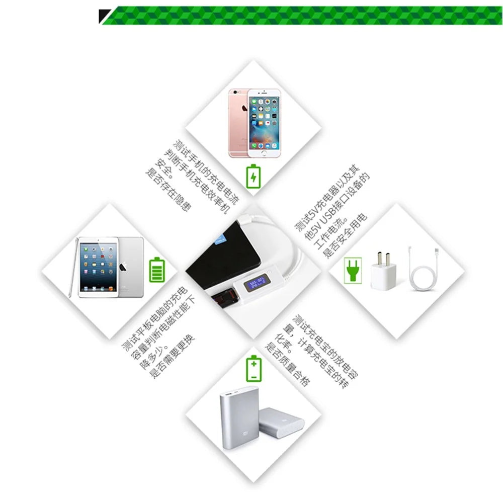BEST BST-U1 LCD USB Detector Voltage Current Capacity Tester - 5