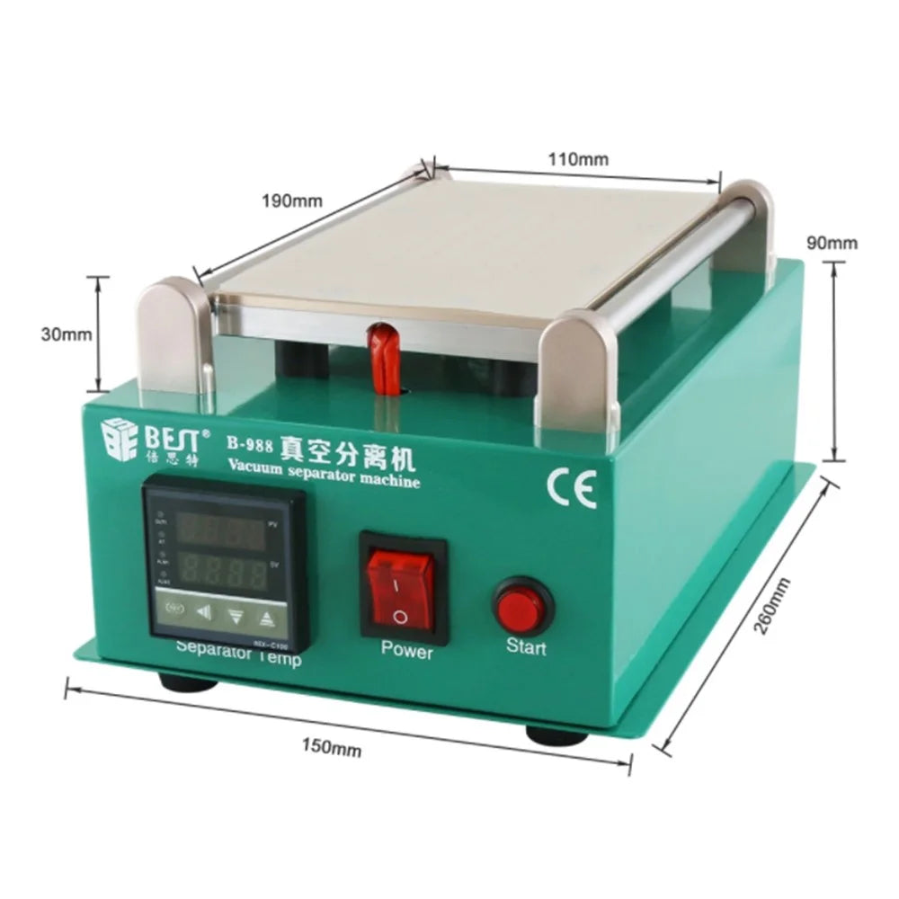 BEST BST-988 Vacuum LCD Touch Screen Glass Separator Machine, Platform Size: 190mm*110mm - 220V / EU Plug - 2