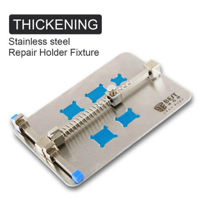 BEST BST-001D Stainless Steel Circuit Board PCB Holder Fixture Work Station for Chip Repair Tools - Silver - 5