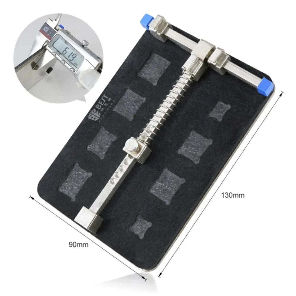 BEST BST-001E Stainless Steel Circuit Board PCB Holder Fixture Work Station for Chip Repair Tools - Black - 2