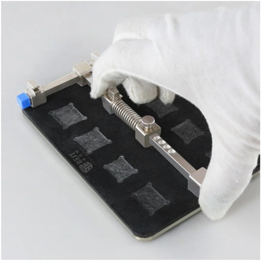 BEST BST-001E Stainless Steel Circuit Board PCB Holder Fixture Work Station for Chip Repair Tools - Black - 4