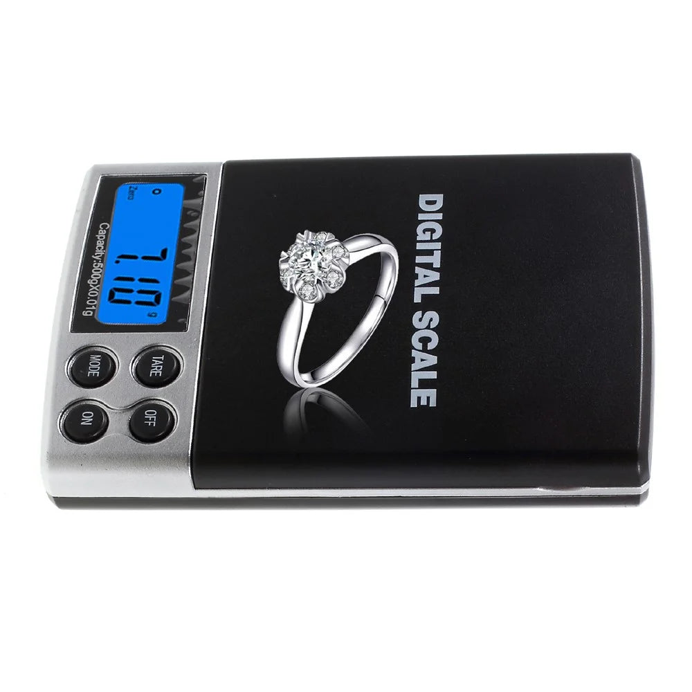 HF-06 500g/0.01g Digital Pocket Scale Jewelry Weighing Electronic Balance with Back-lit LCD - 5
