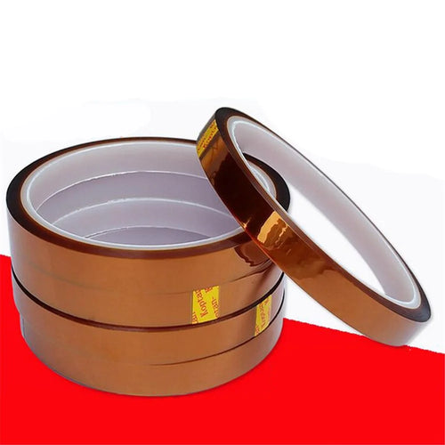 High Temperature Heat Resistant Gold Color Kapton Tape Polyimide Film Adhesive Tape (10mm x 33m) - 1