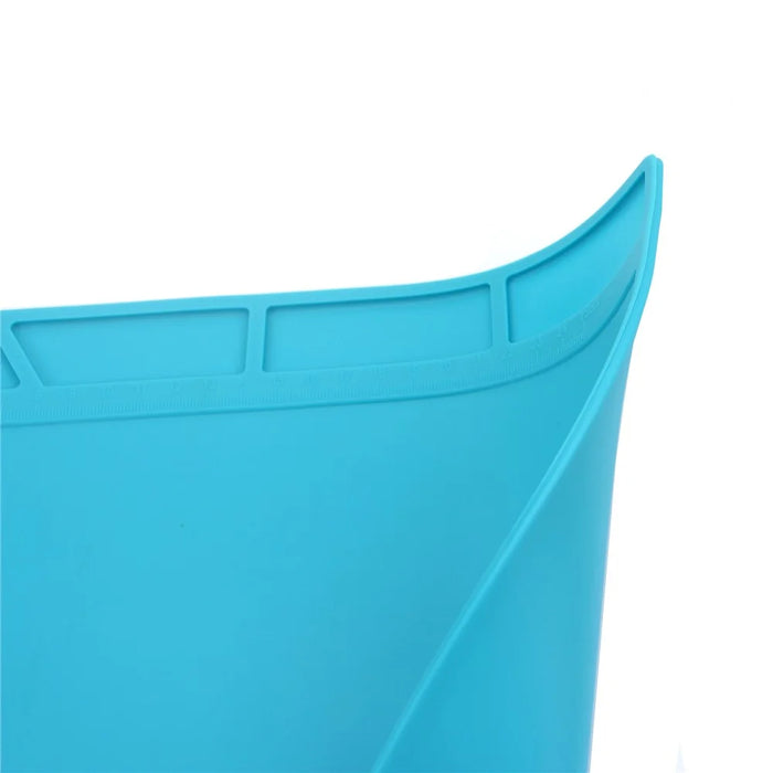 S-140 Silicone Heat Insulation Repair Platform Mat with Magnetic Screw Section - Blue - 2