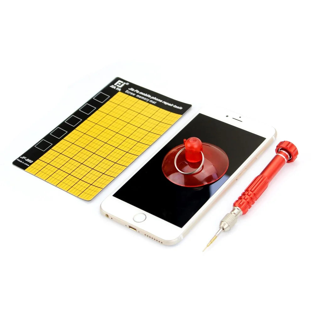 JF-872 5-in-1 Magnetic Screw Mat + Screwdriver Pry Disassemble Repair Tool Kit for iPhone Samsung Sony - 6