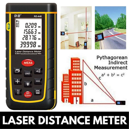 80M Laser Distance Meter Handheld Digital Range Finder Distance Meter Measure Test Tool - Black - 1
