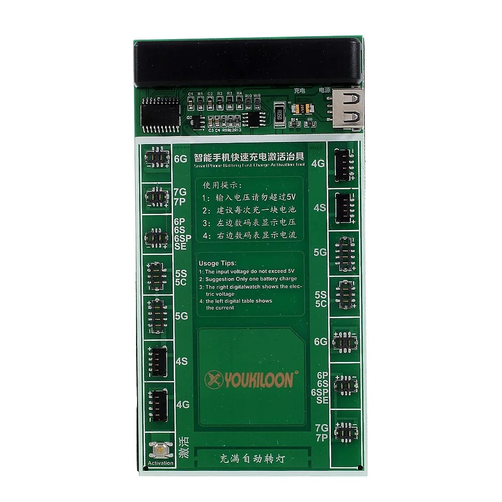 YOUKILOON 901 Fast Battery Charger Circuit Board Activation Tester for iPhone 7/7 Plus/6s/6s Plus etc. - 1
