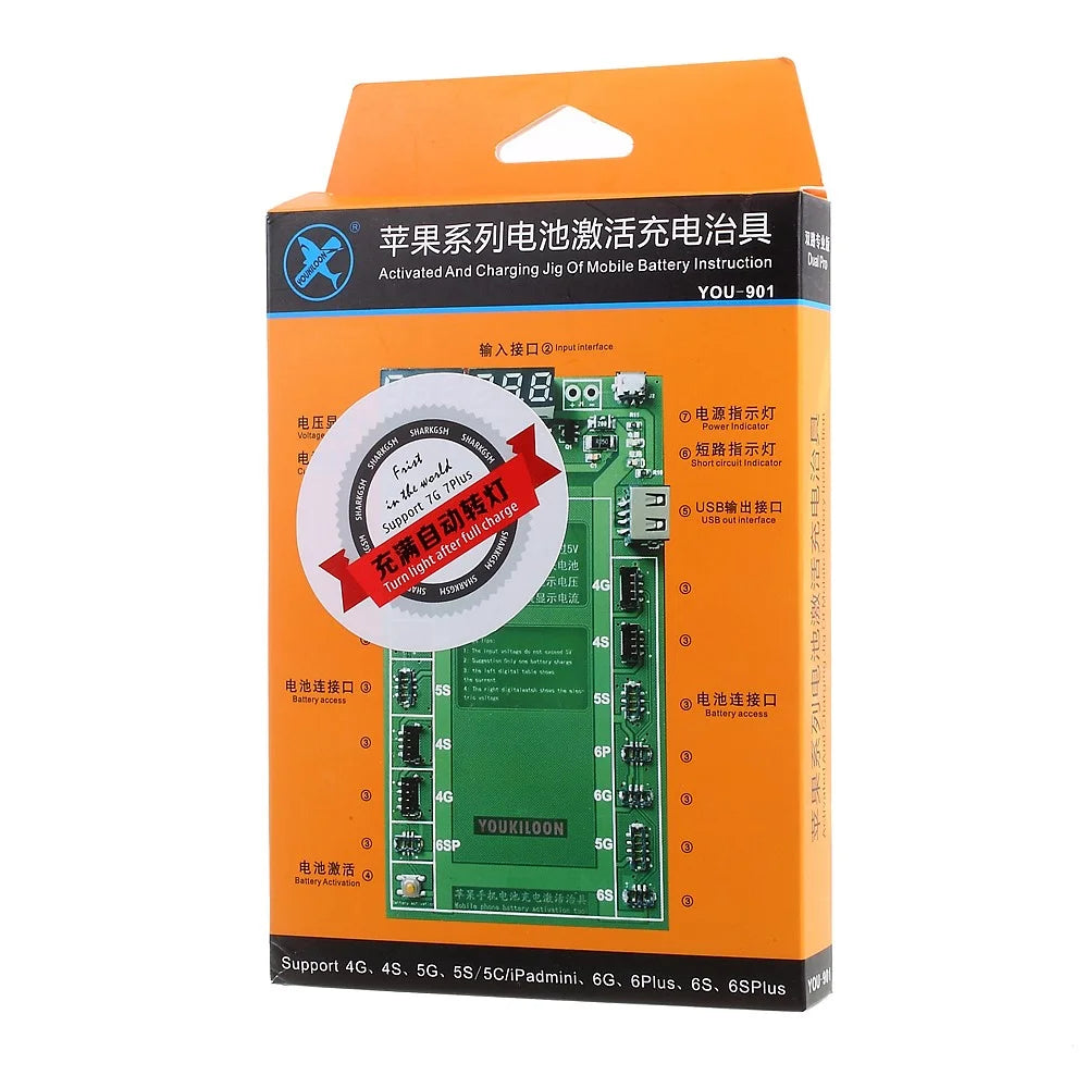 YOUKILOON 901 Fast Battery Charger Circuit Board Activation Tester for iPhone 7/7 Plus/6s/6s Plus etc. - 5