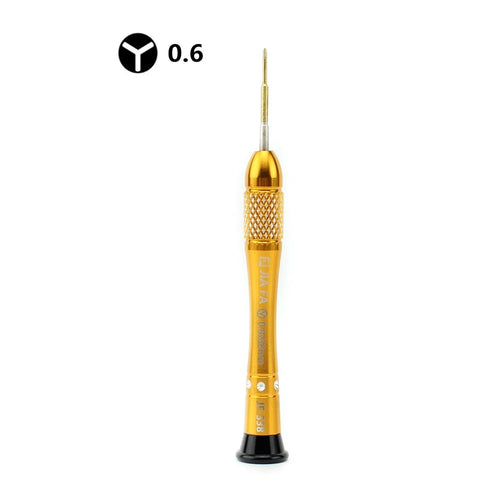 Anti-slip Handle Y0.6x30mm Tri-wing Screwdriver Repair Tool - Gold Color - 1