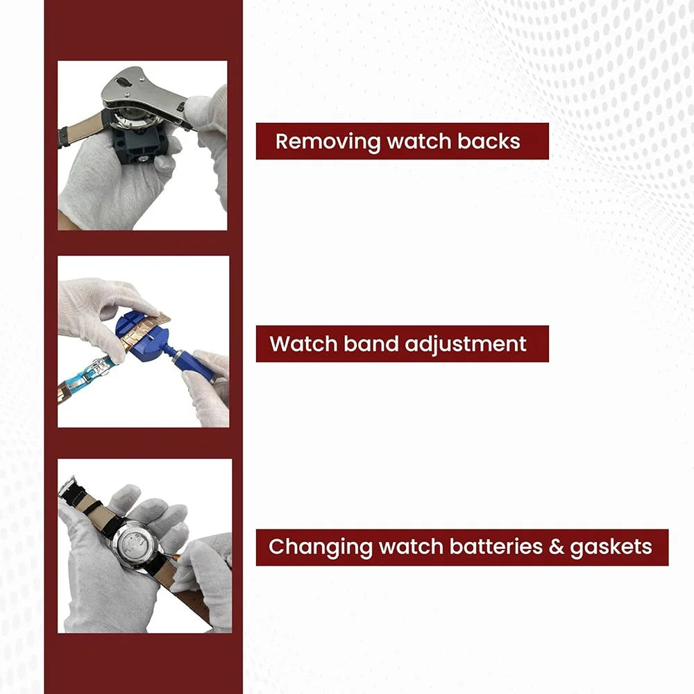 Professional 13Pcs / Set Watch Disassembly Tool Wrist Watch Repair Kit with Storage Bag - 4