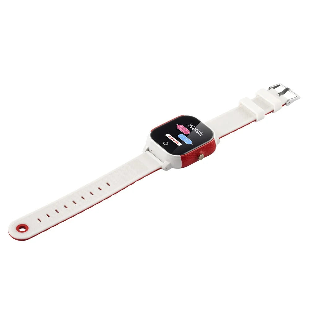 FA23 Two Way Voice Calling Touch Screen Waterproof Anti-Lost Smart GPS Watch for Kids - White/Red - 3