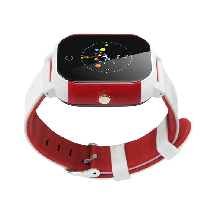 FA23 Two Way Voice Calling Touch Screen Waterproof Anti-Lost Smart GPS Watch for Kids - White/Red - 4