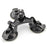 Triple Suction Cup Mount for GoPro Series Cameras with Ball Head Tripod 1/4" Mount - 1