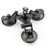 Triple Suction Cup Mount for GoPro Series Cameras with Ball Head Tripod 1/4" Mount - 2