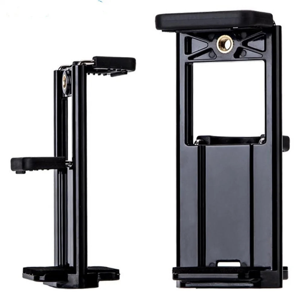 AT779 Universal Cell Phone Tablet Tripod Mount Vertical Bracket Holder Adapter Clamp with 1/4 Screw Hole - 2