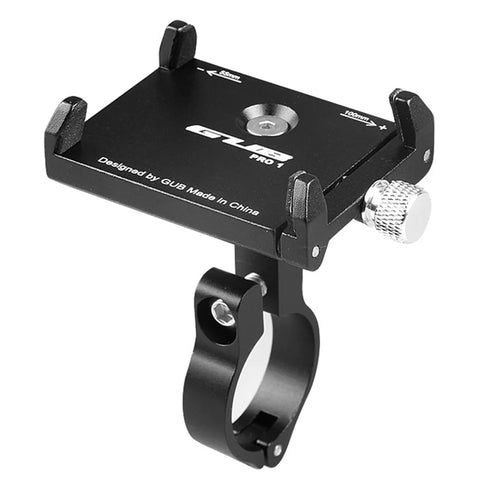 AT759 GUB PRO1 Aluminum Alloy Bicycle Handlebar Holder Phone Holder Mount, Clamp Size: 50-100mm - Black - 1