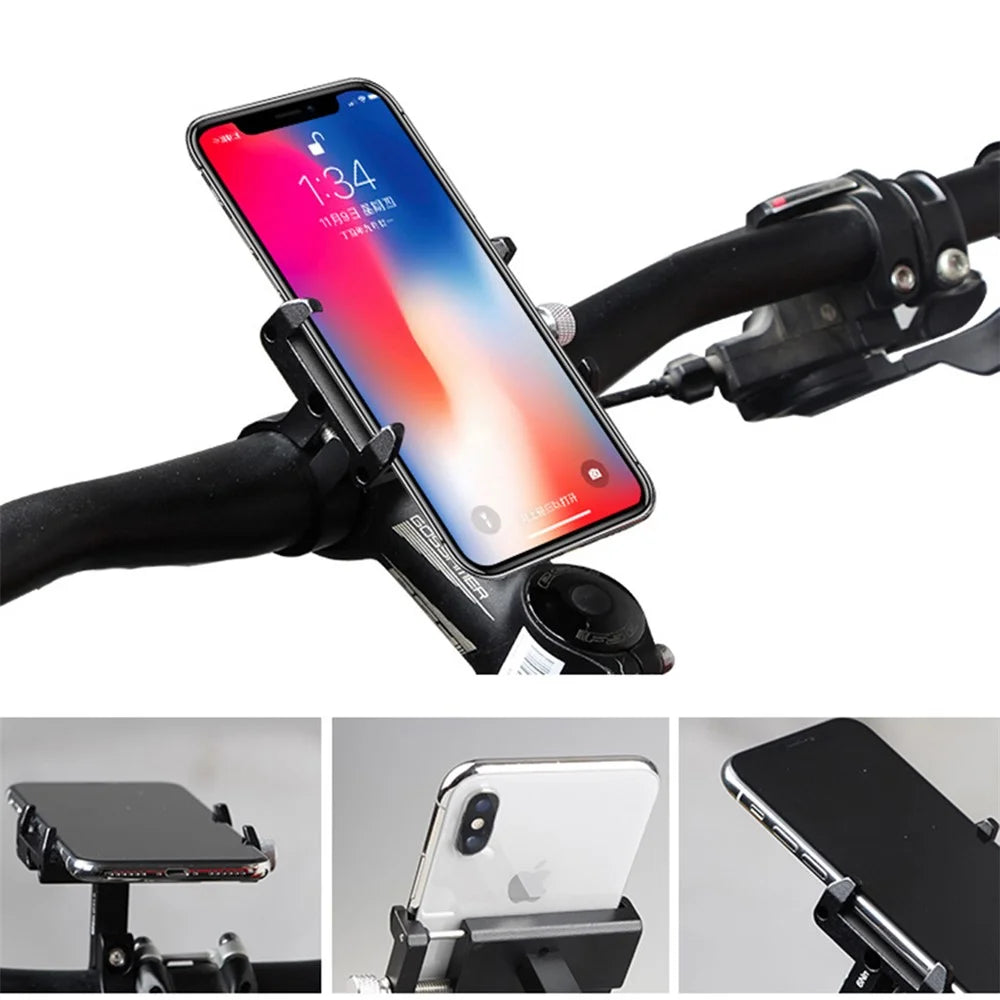 AT759 GUB PRO1 Aluminum Alloy Bicycle Handlebar Holder Phone Holder Mount, Clamp Size: 50-100mm - Black - 4