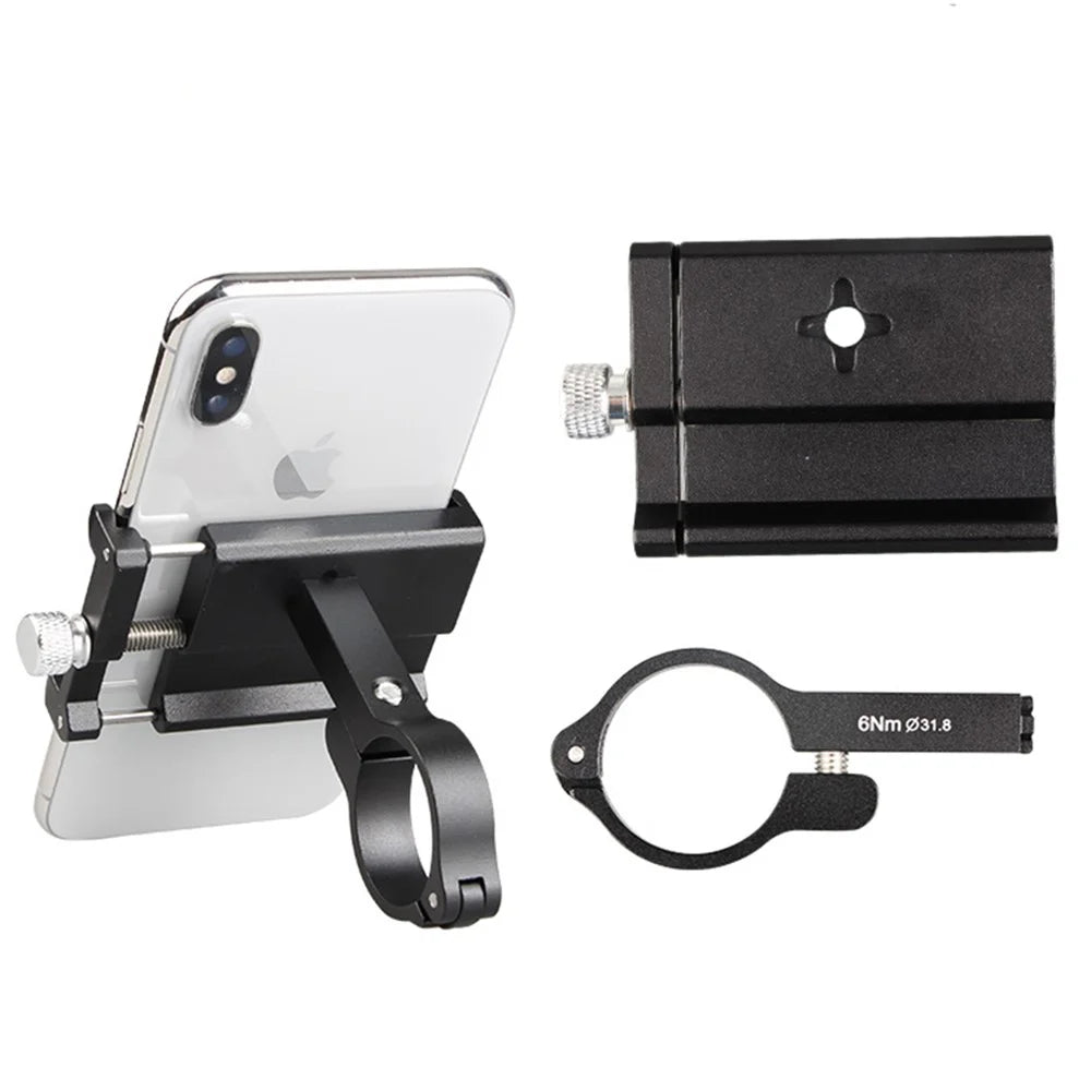 AT759 GUB PRO1 Aluminum Alloy Bicycle Handlebar Holder Phone Holder Mount, Clamp Size: 50-100mm - Black - 6