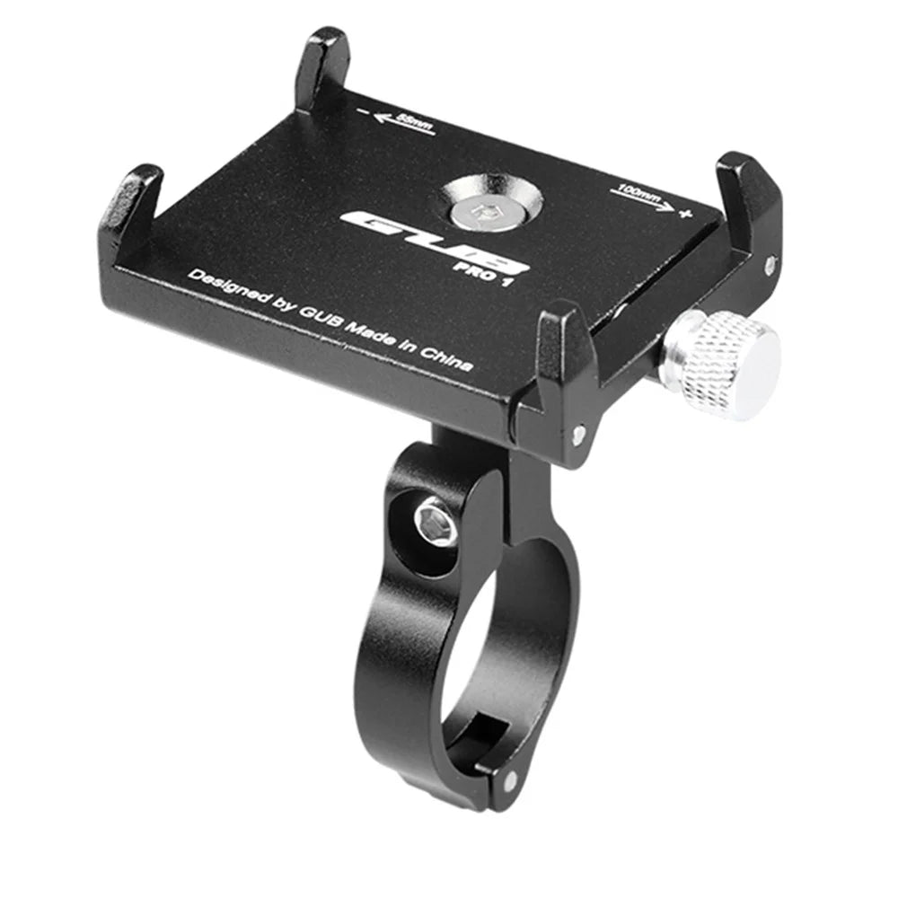 AT759 GUB PRO1 Aluminum Alloy Bicycle Handlebar Holder Phone Holder Mount, Clamp Size: 50-100mm - Black - 7