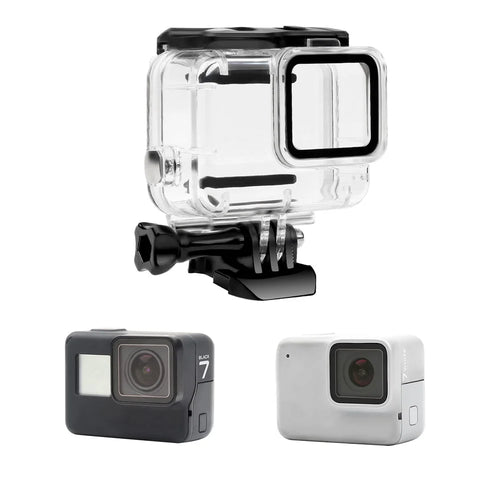 For GoPro Hero7 Silver / White Waterproof Case 30m Underwater Housing Protective Shell - 1